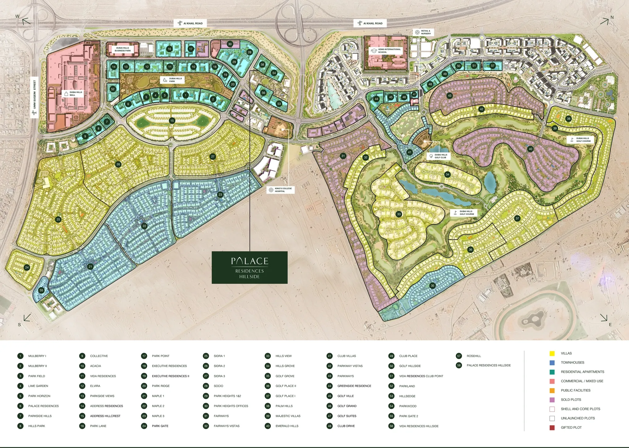 Palace Residences Hillside Master Plan 1